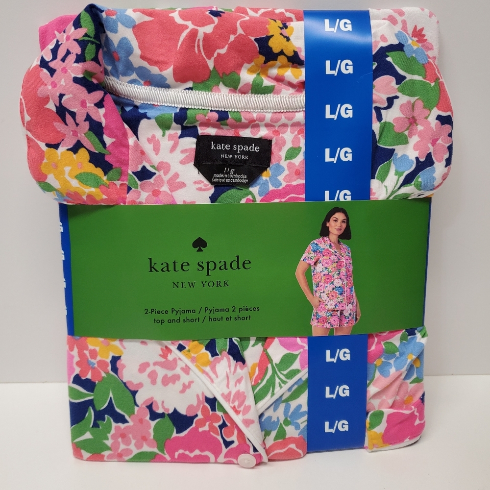 kate spade Floral Pajama Set - Pink and White - Picture 3 of 6